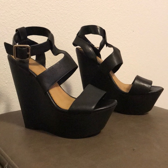Aldo Shoes Black Aldo Platform Wedges Poshmark